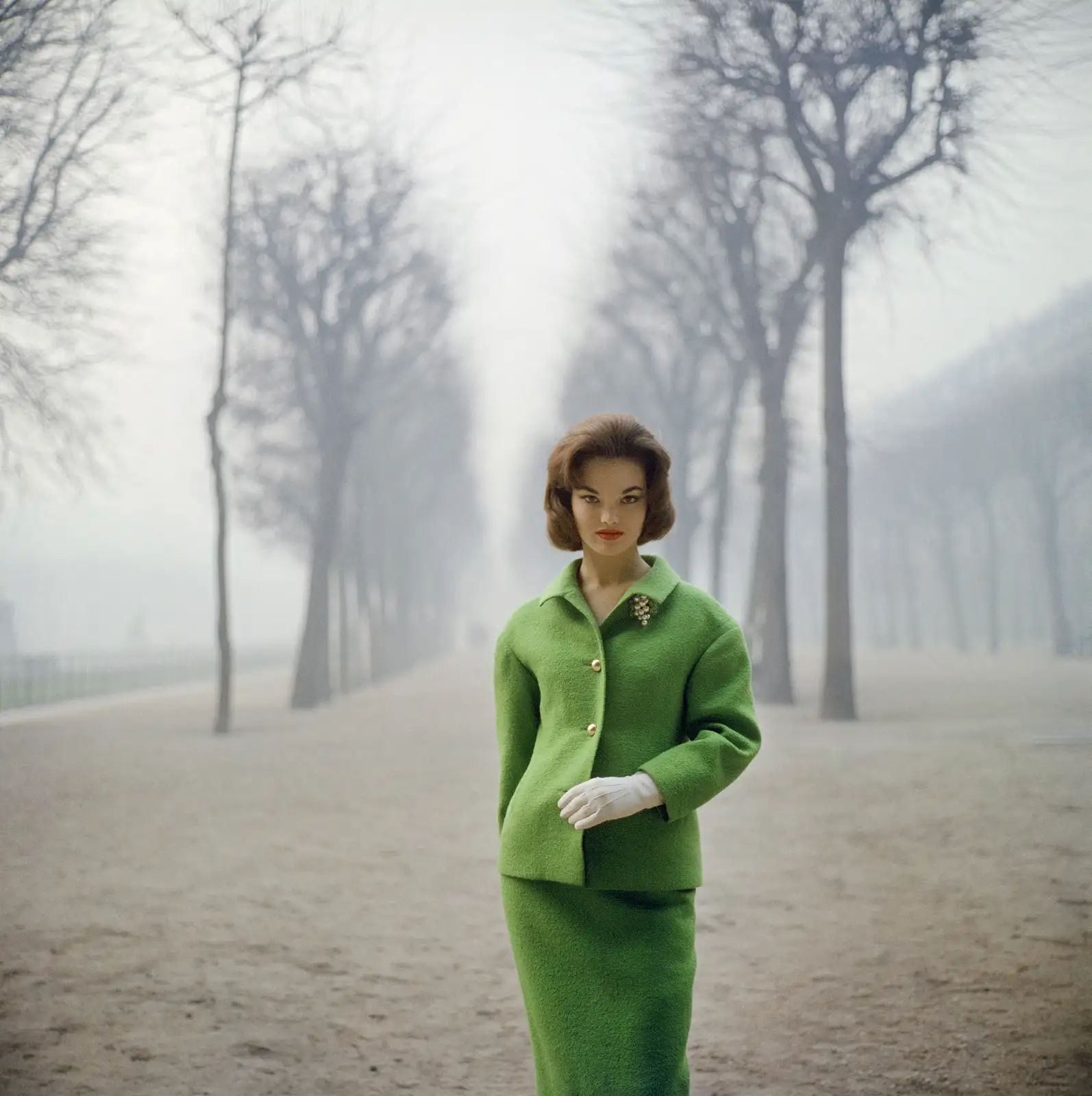 Mark Shaw, Henrietta Tiarks Among the Trees, Crahay for Ricci, Paris , 1959