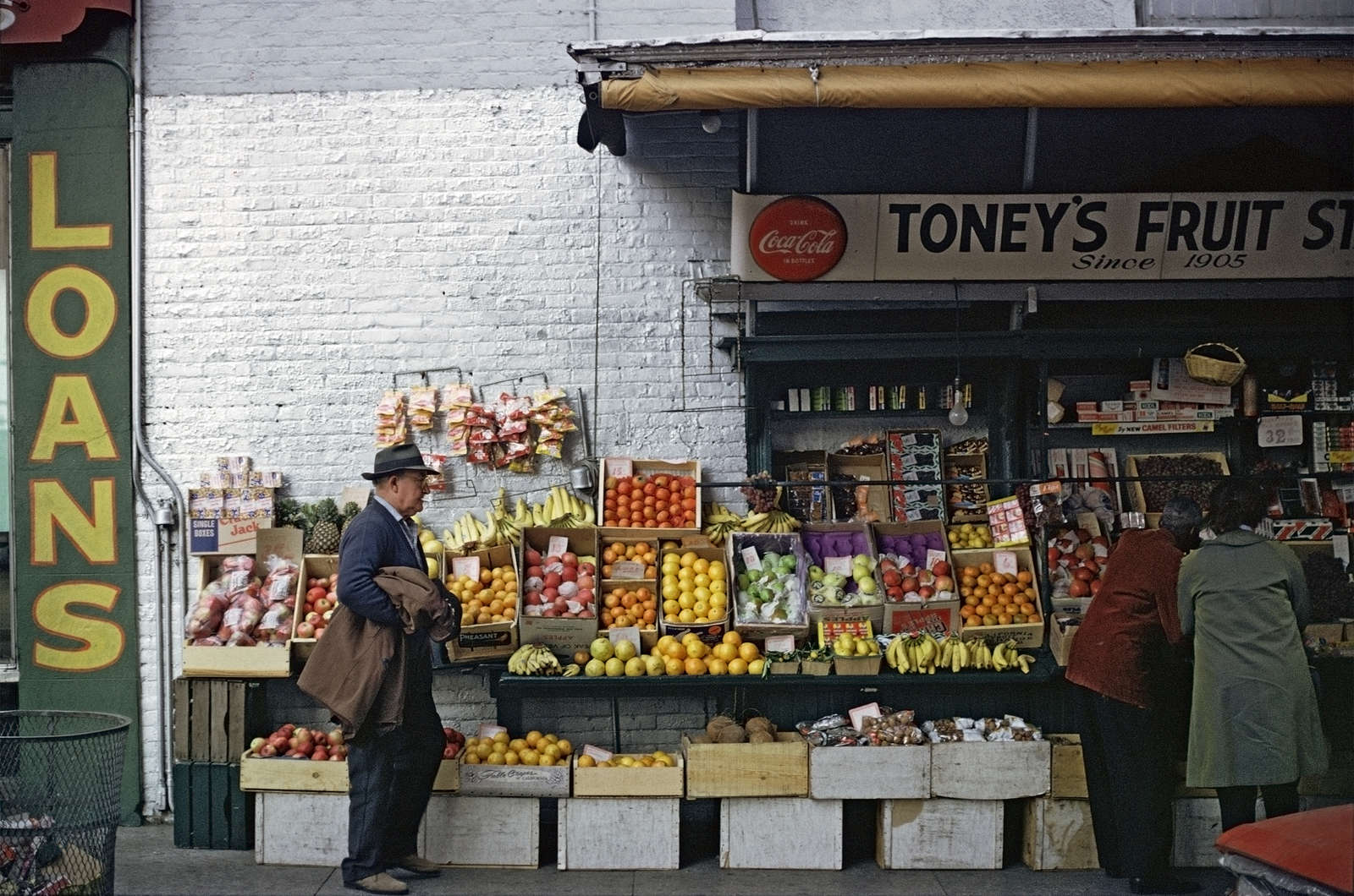 Fruitstand, Sidewalk, Memphis, TN, 1966