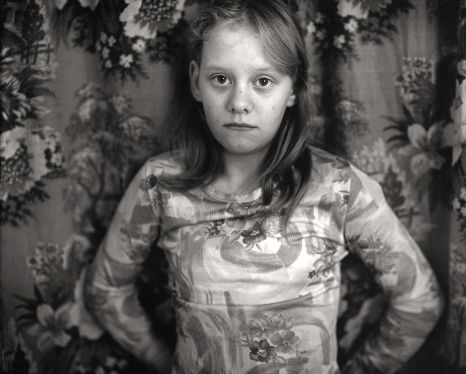 Sally Mann, Cindy in front of Curtain (At Twelve), 1983-1985