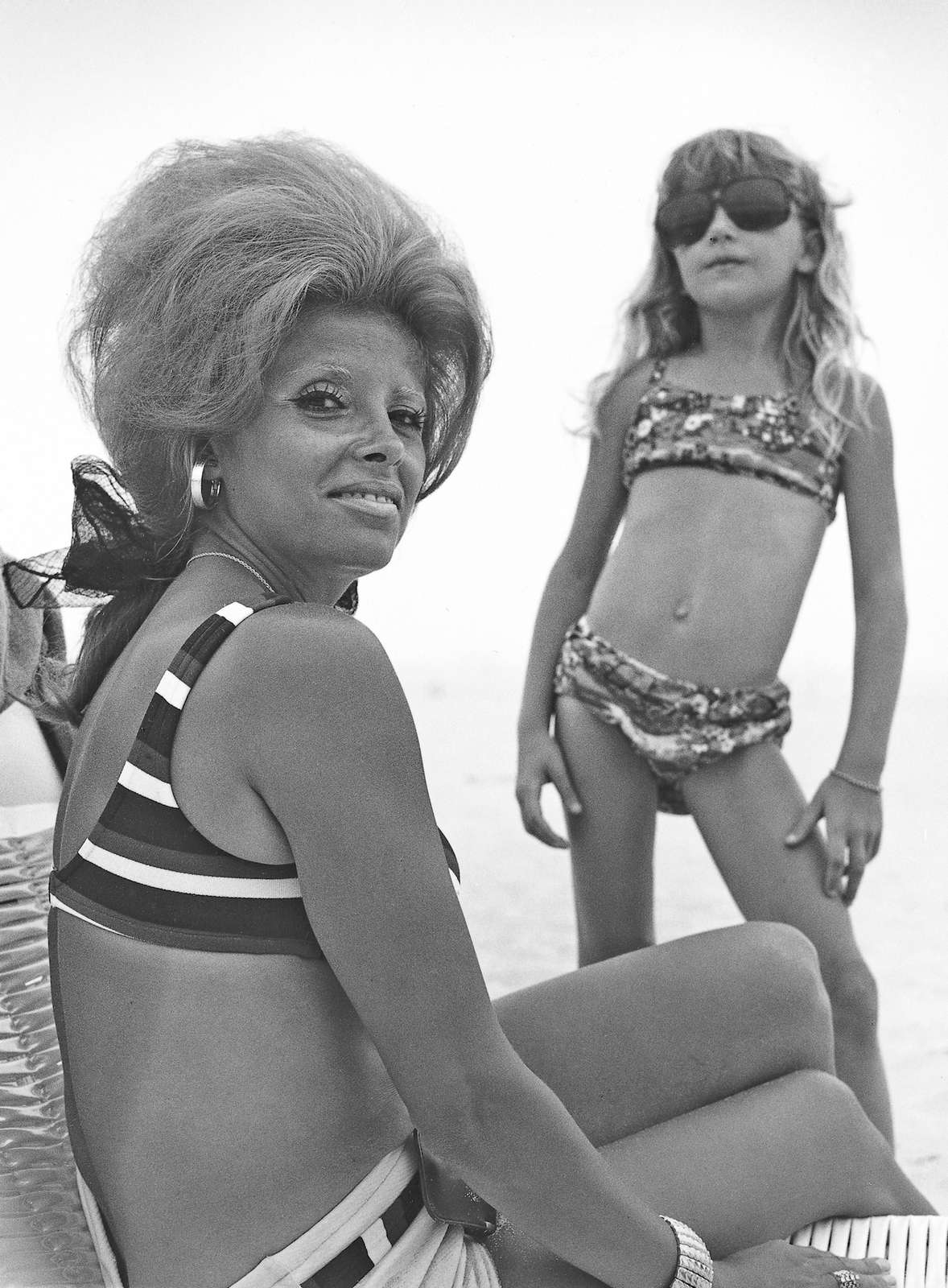 Mrs. K and Daughter, Jones Beach, 1970