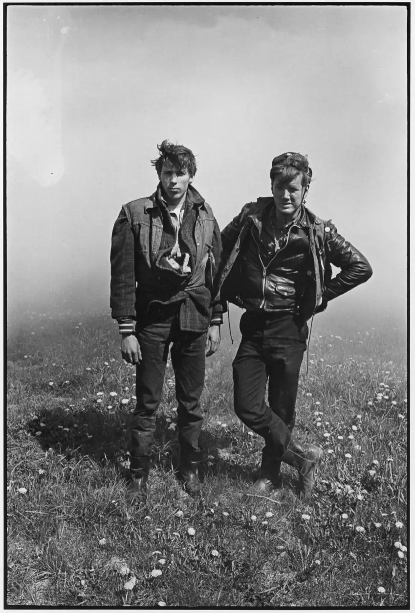 Danny Lyon, Dave and Rawhide (Colombus Outlaws), Elkhorn, Wisconsin, The Bikeriders Portfolio, 1966