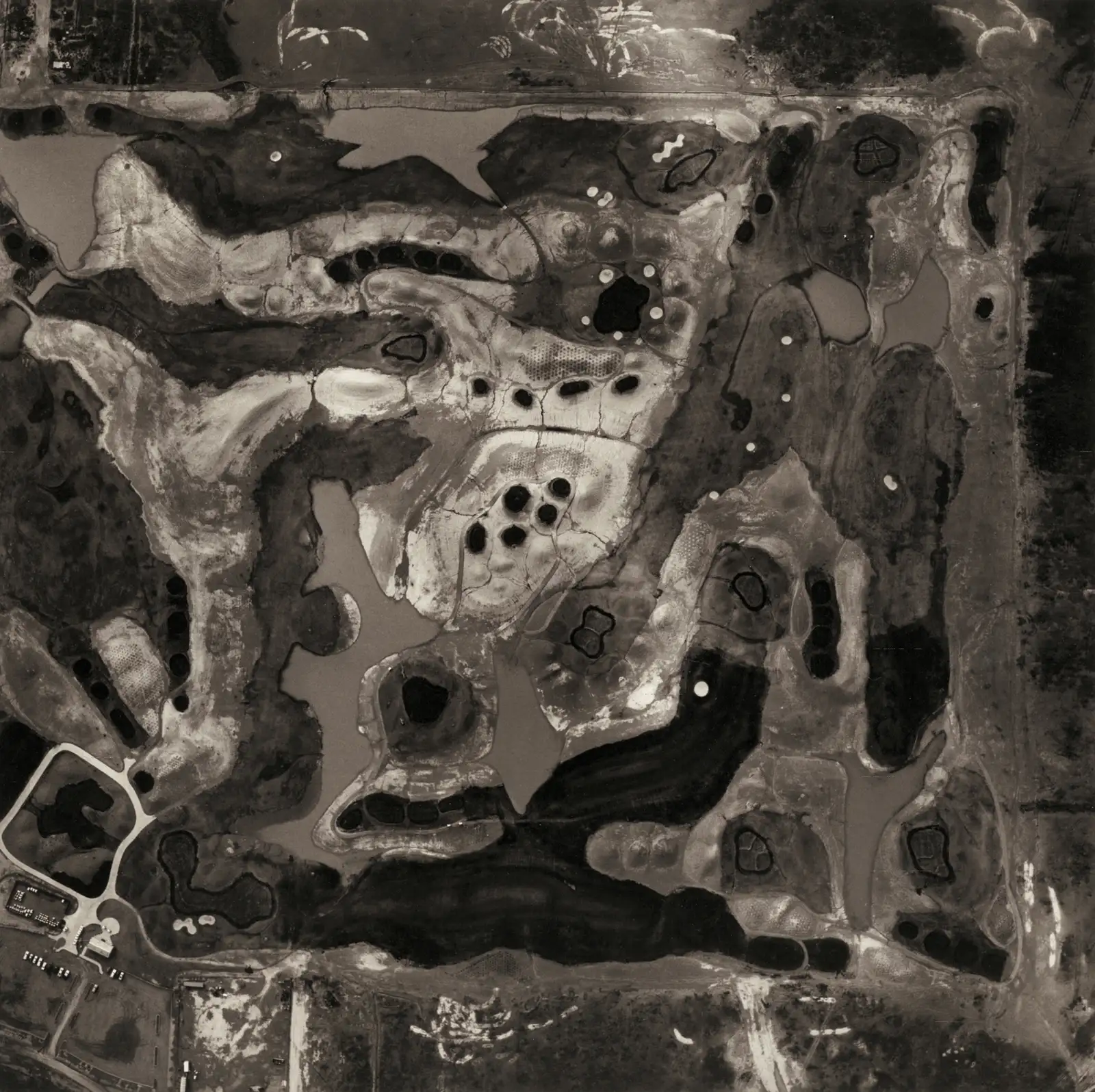 Emmet Gowin, Golf Course under Construction, Arizona, 1993