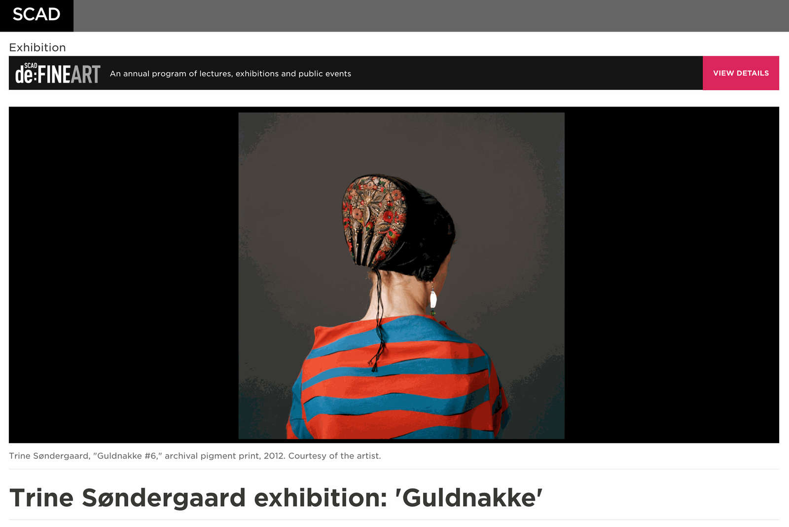 Trine Søndergaard exhibition: 'Guldnakke'