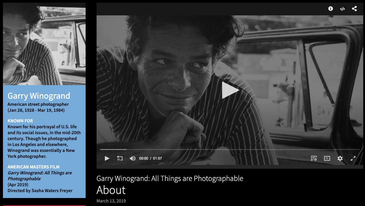 Garry Winogrand: All Things are Photographable