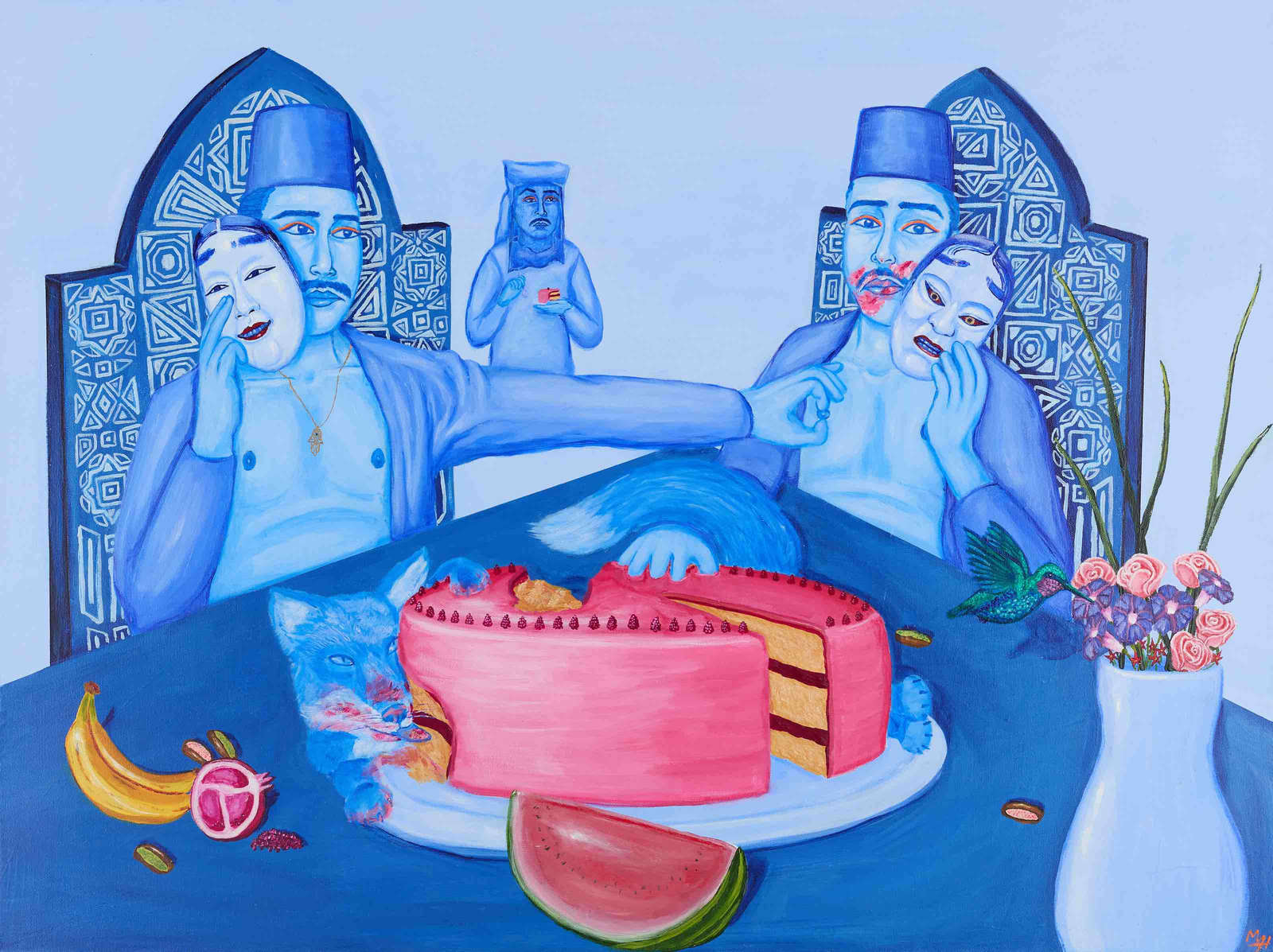 Massoud Hayoun, 'Life's Nectar', 2024, Acrylic on canvas, 76.2 x 101.6 cm. Courtesy of the artist and Larkin Durey.