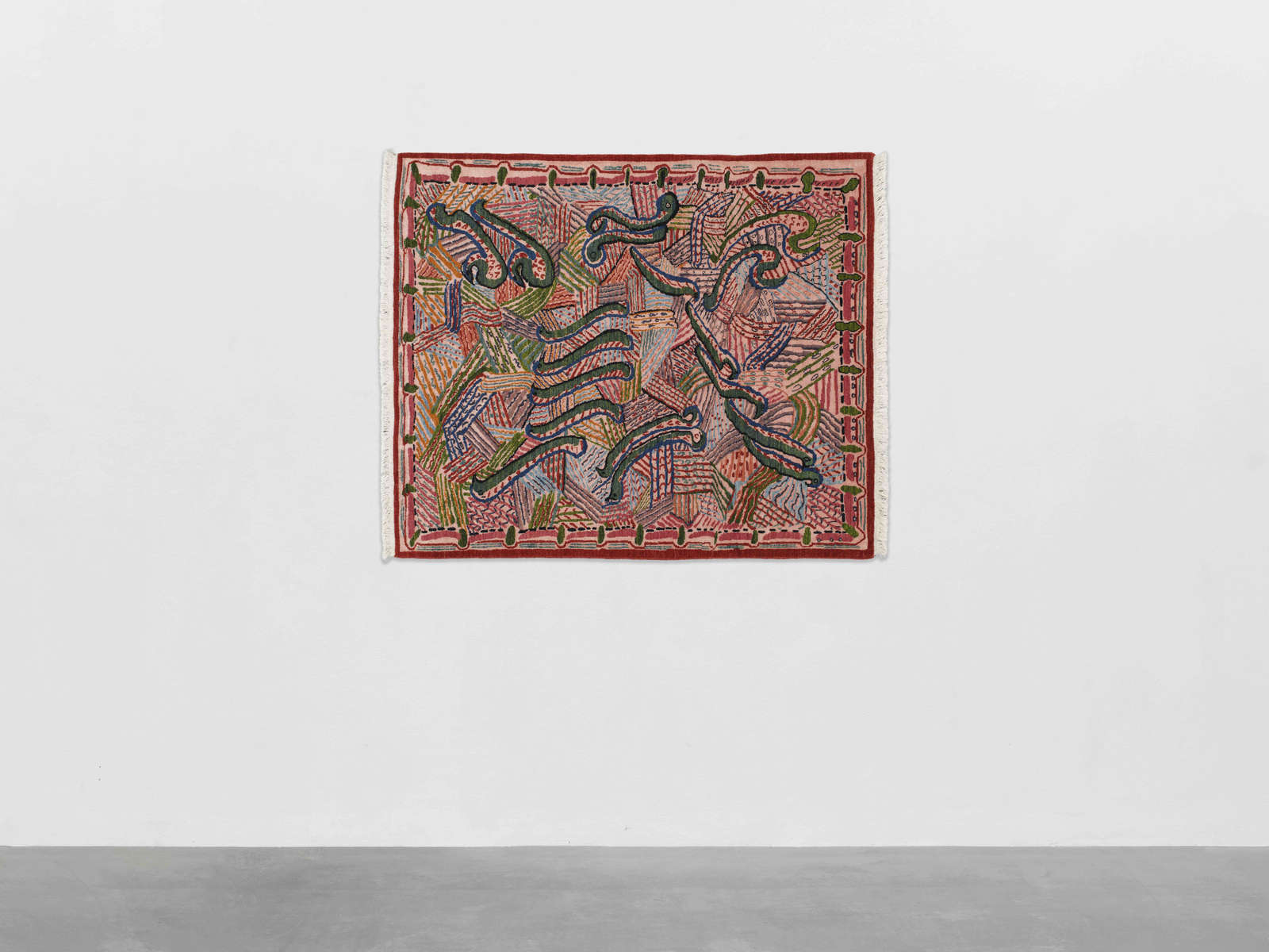 Monir Shahroudy Farmanfarmaian, 'Untitled (C1), 1993/2009', Hand woven naturally dyed silk and Wool, 122 x 152 x 1 cm