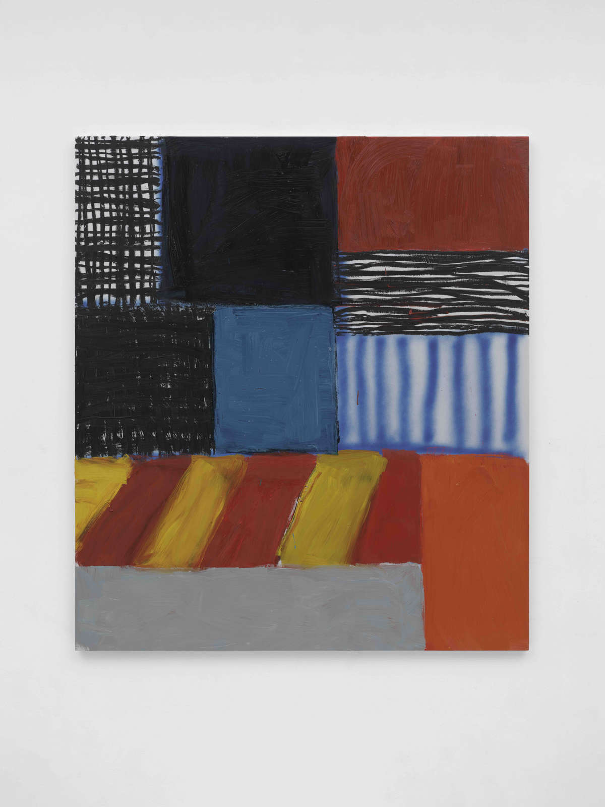Sean Scully, 'Rabat Blue', 2024, Oil on aluminium, 152.4 x 134.6 x 2.8 cm