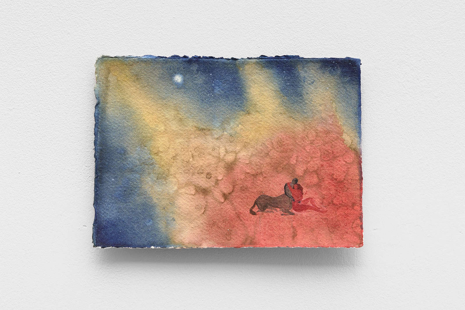 Chioma Ebinama, 'Amitābha', 2025, watercolour gouache and coffee on khadi paper, 20.3 x 15.2 cm. Courtesy the artist and Maureen Paley, London.