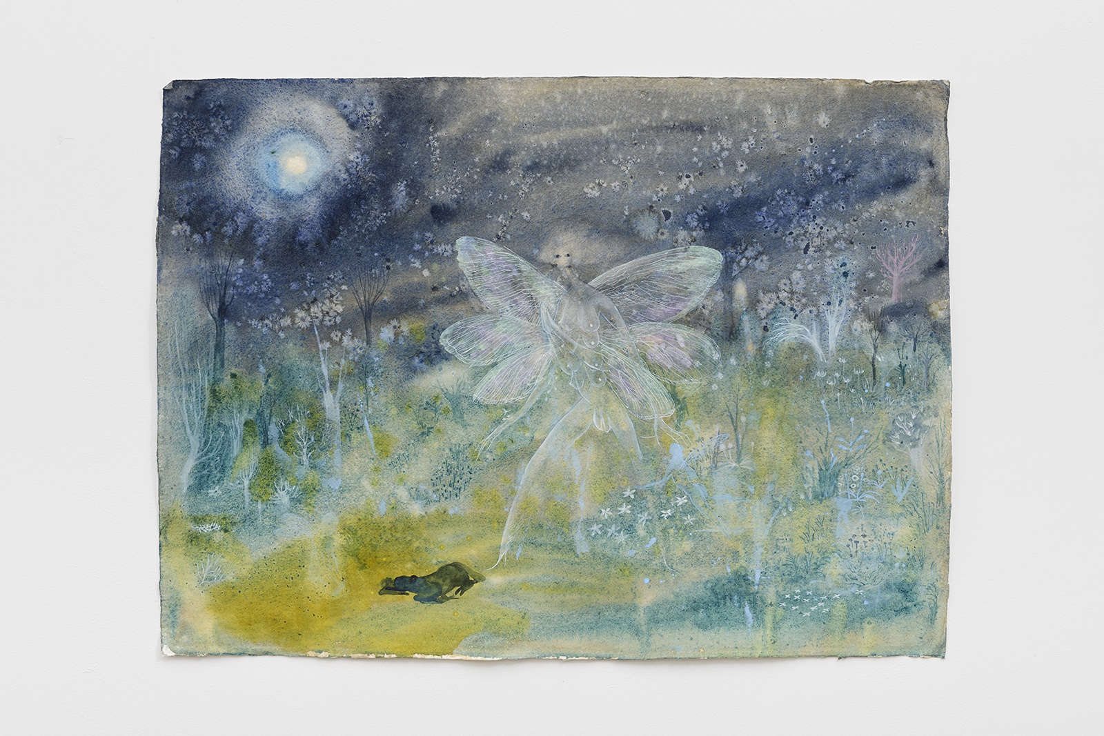 Chioma Ebinama, 'The night belonged to us', 2025, watercolour gouache and coffee on khadi paper 55 x 75 cm. Courtesy the artist and Maureen Paley, London.