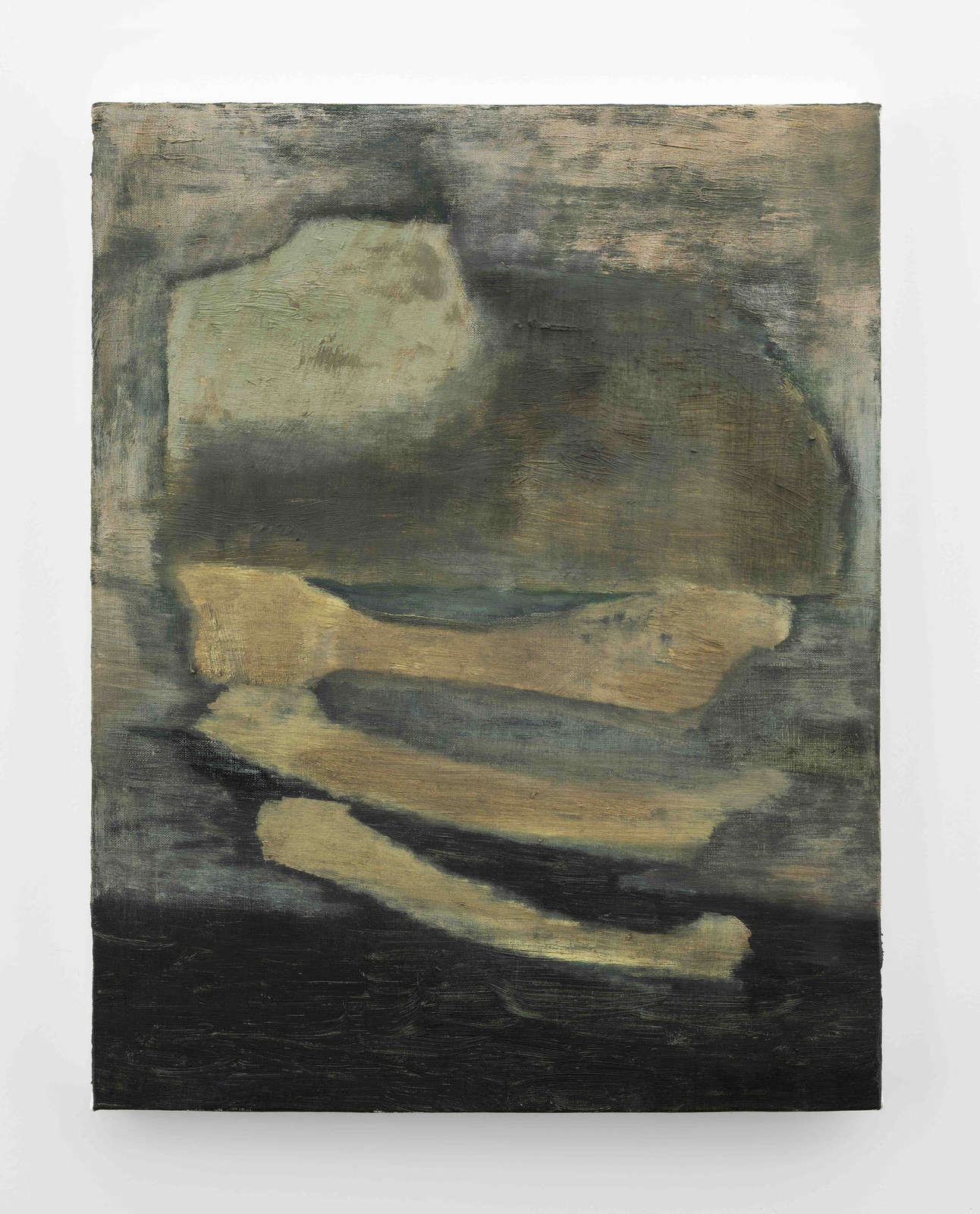 Biraaj Dodiya, 'Remains (day)', Oil on linen, 18 x 14 in, 2025. Courtesy of the artist and Vadehra Art Gallery.