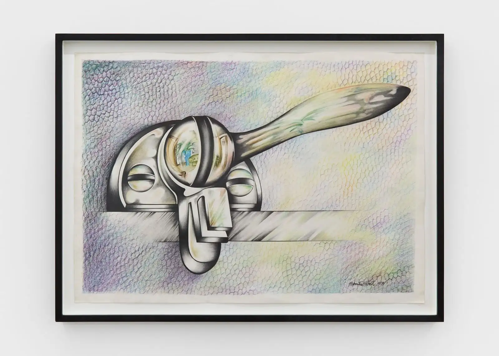 Roberta, 'Booth Bird Song', 1981. Graphite on paper 56.7 x 76.6 cm (framed).