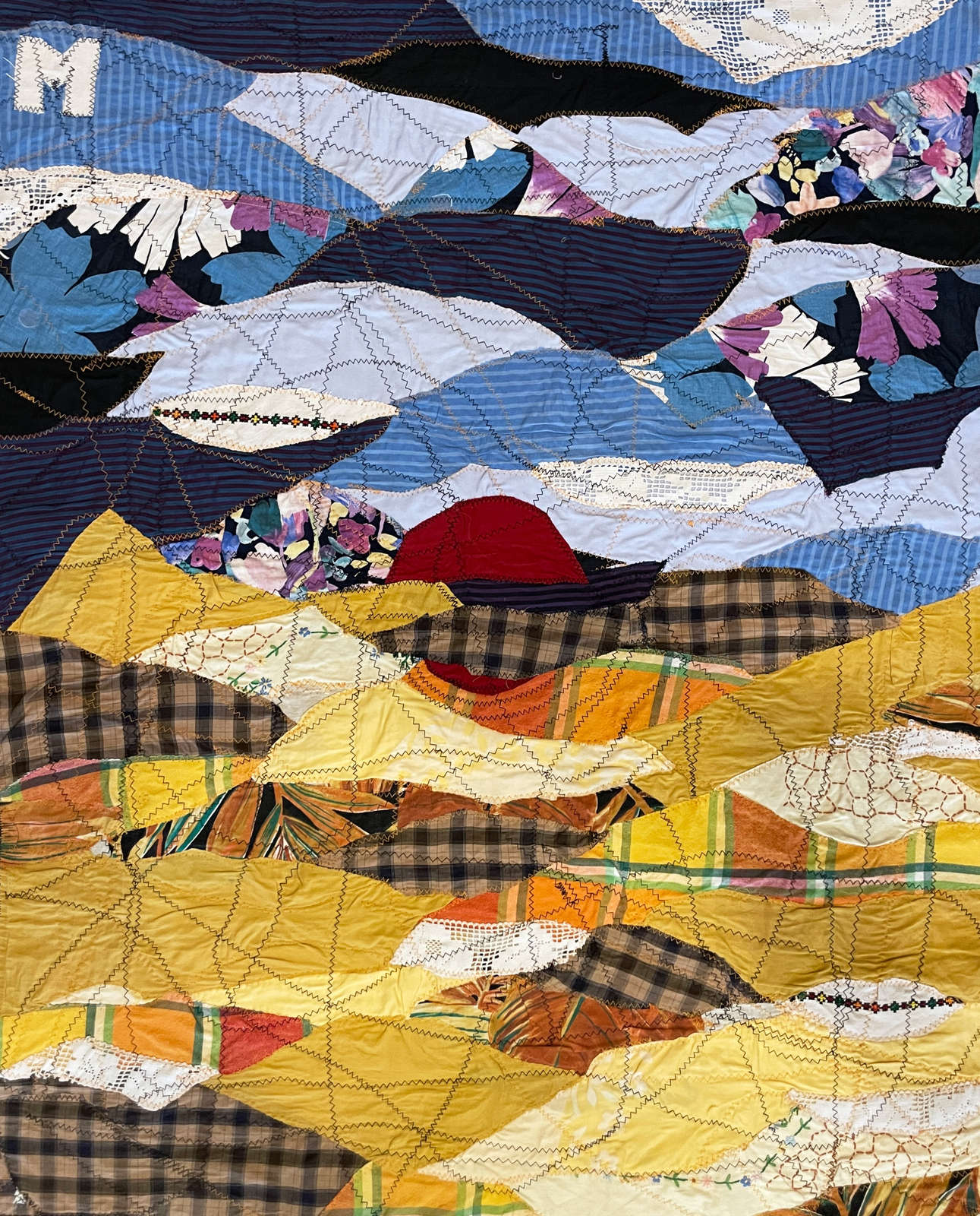 Iryna Maksymova, 'Blue and Yellow', 2023. 100% Renewable textile, 108 x 88 cm.