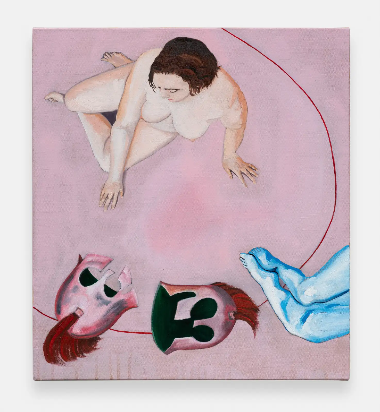 Victoria Cantons, 'Untitled (X’s and Fullstops)', 2023. Oil on linen, 50 x 45 cm.