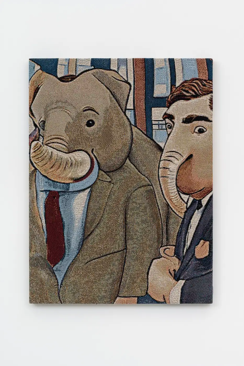 JONAS LUND, Tailored Trouble (2023), Tapestry, 80 x 60 cm, Unique