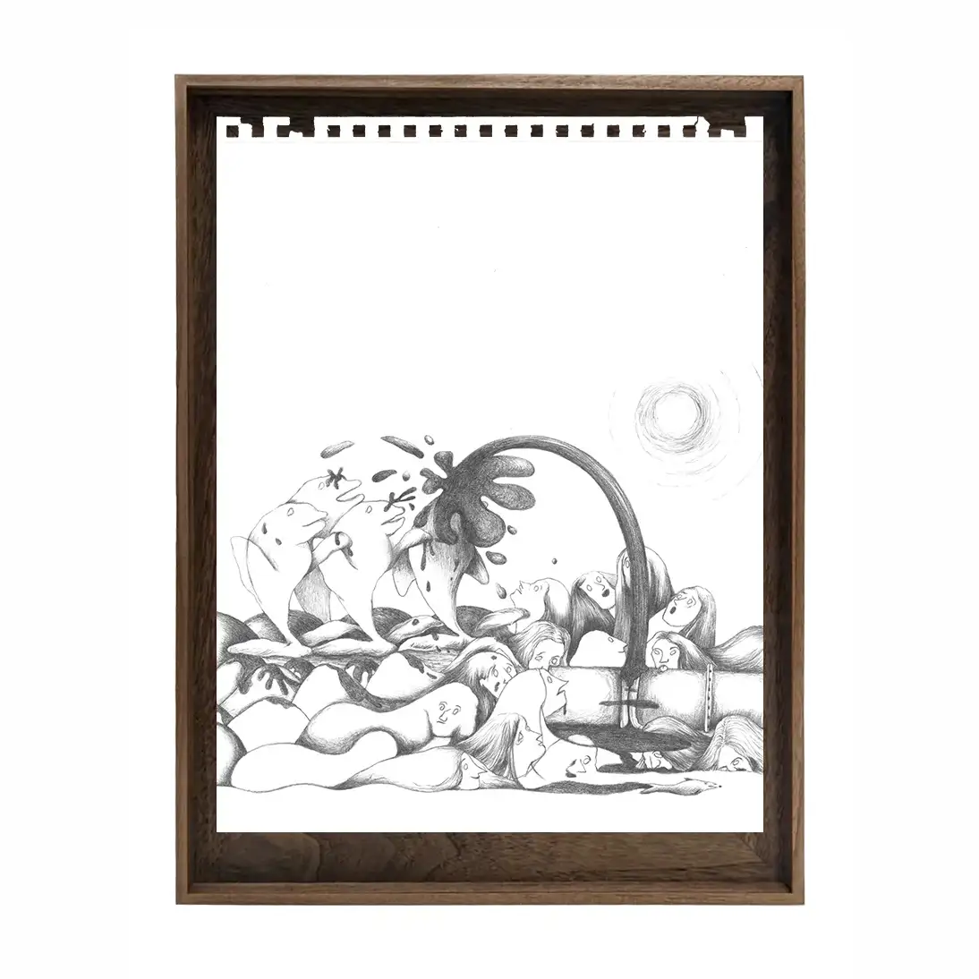 Naomi Workman, 'Chevron Oil Pipe', 2024. Graphite on paper, 26/28 in series, 40 x 32 cm.