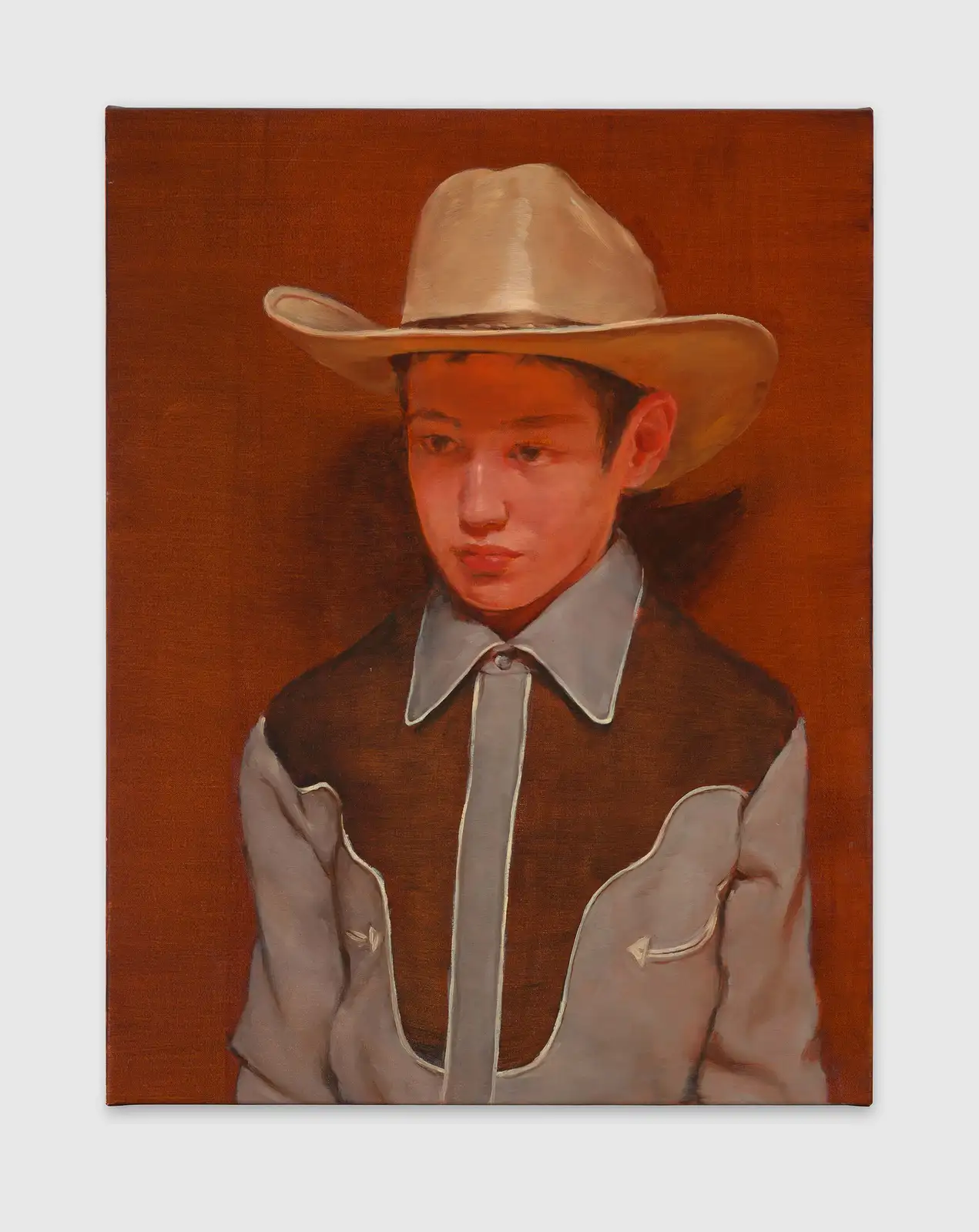 Micha&euml;l Borremans, 'The Talent', 2023, Oil on canvas &copy; Micha&euml;l Borremans, Courtesy the artist and David Zwirner