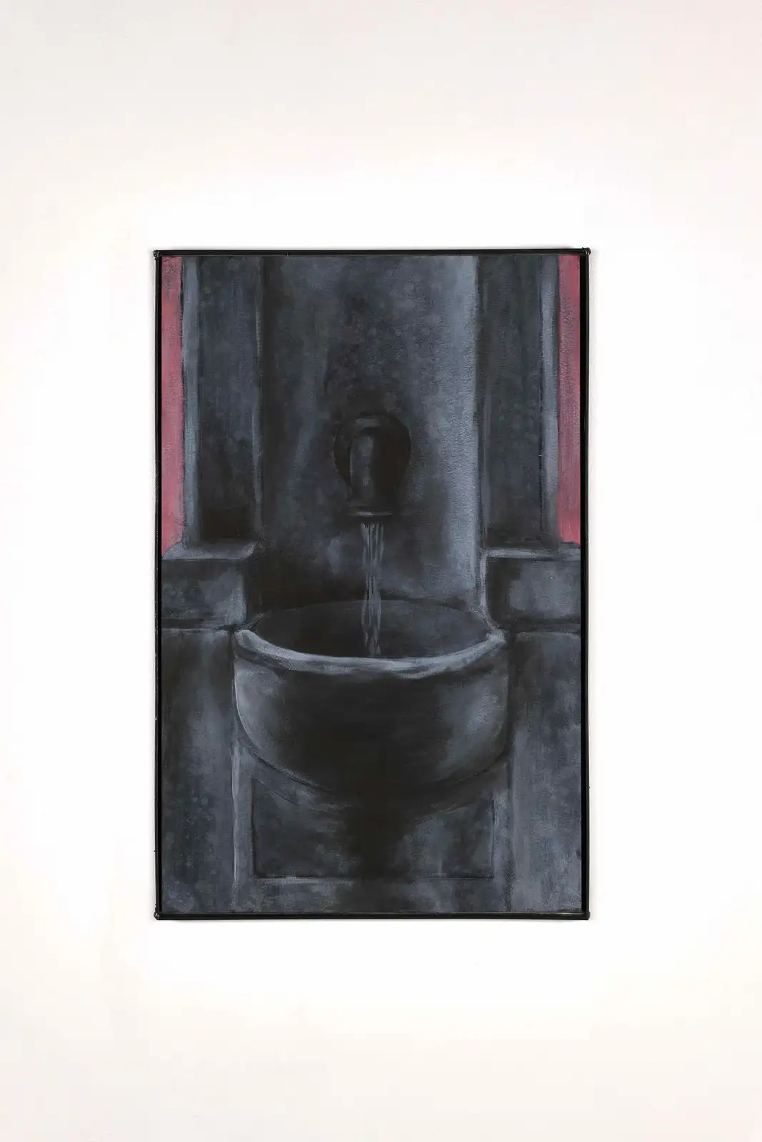 Fani Parali, 'K&rho;ή&nu;&eta;/ Transferring Life Against the Deep Dark', 2024. Wood, scenic paint, glaze, steel, 62 x 40 x 2cm.