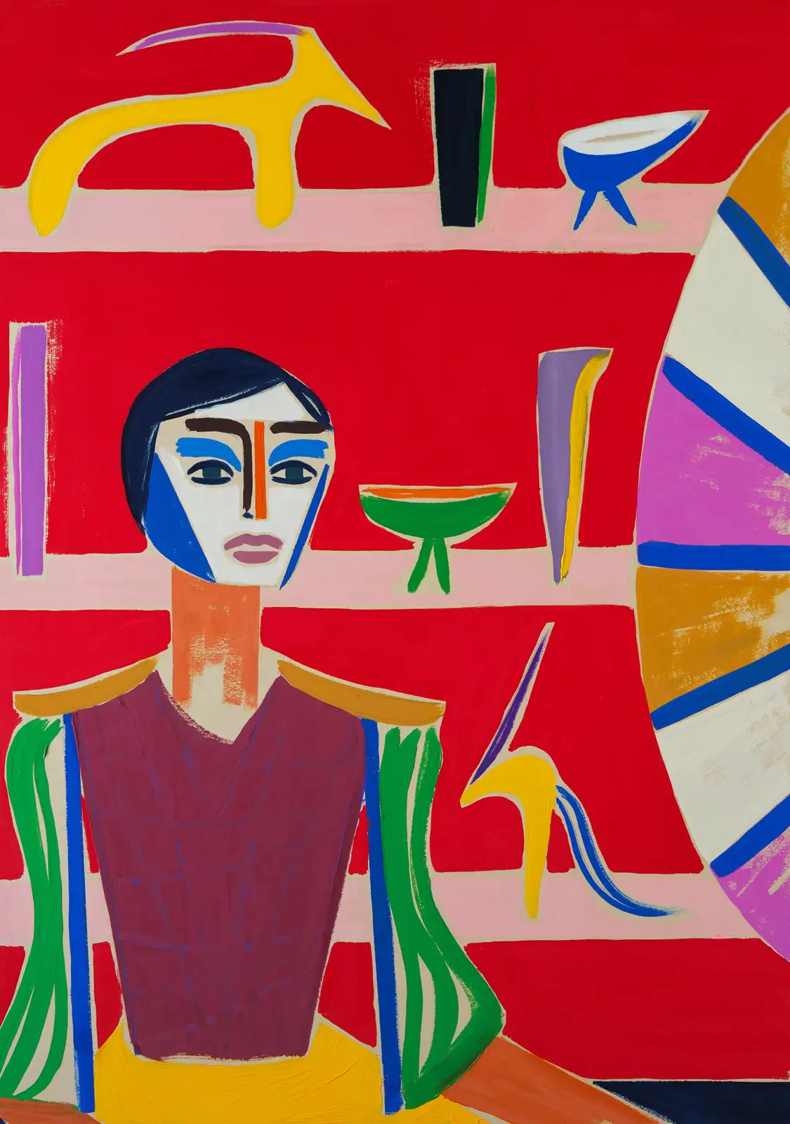 Henrik Godsk, 'Spinning Wheel', 2024, Oil on paper, 60 x 42 cm, 23 5/8 x 16 1/2 inches (V07814)