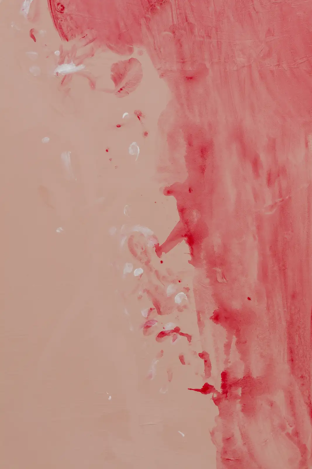 Jesper List Thomsen, 'Untitled (NPFMC) #4', 2024 (detail). Canvas on wooden stretcher, aluminium, enamel, acrylic, traces of antibiotics, water colour, varnish, 180 x 140 x 4.5 cm.