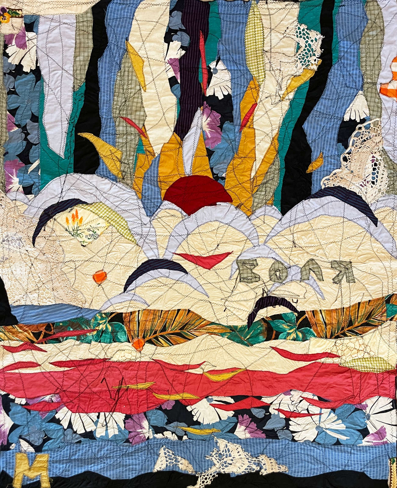 Iryna Maksymova, 'Sunset', 2023. Renew textile, 150 x 120 cm.