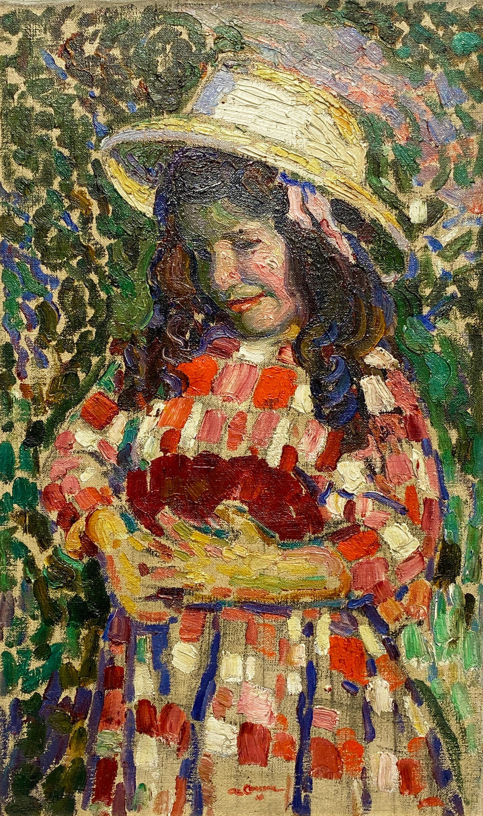 Girl Gathering Flowers