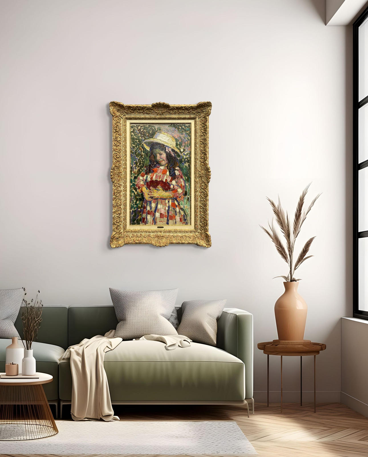 Girl Gathering Flowers