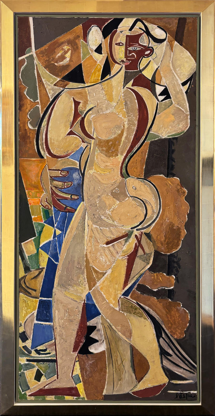 La Cariatide du Rêve (alternatively titled Cariatide à la Draperie Rouge)