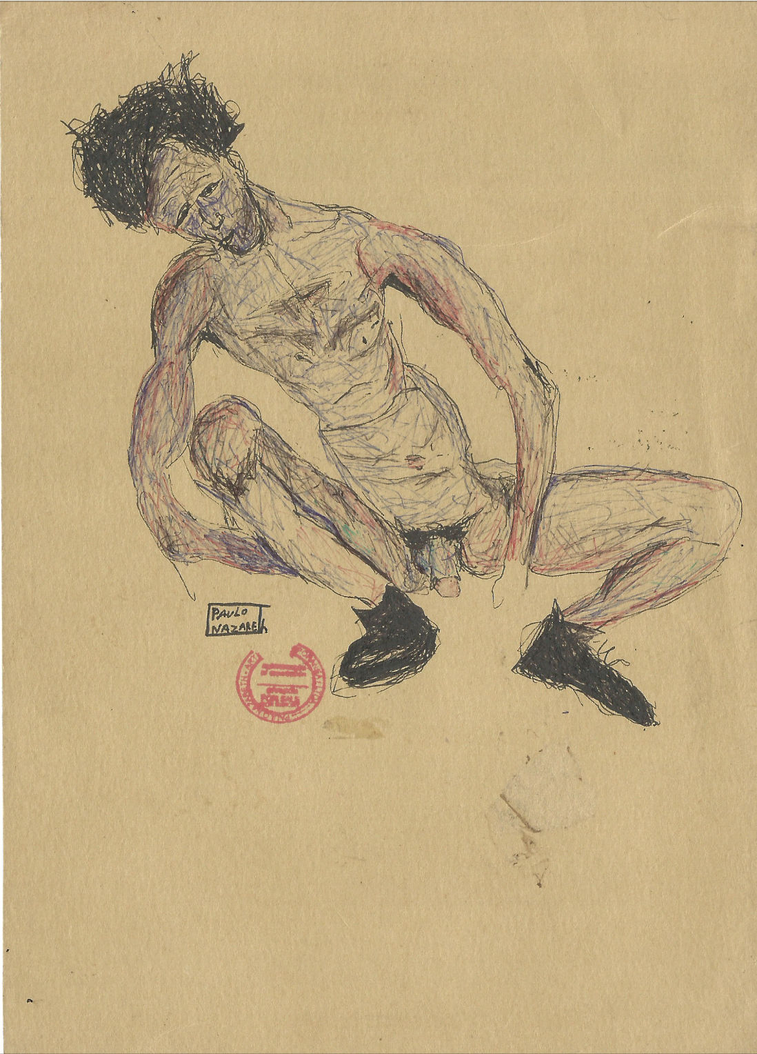 Paulo Nazareth, sem título [homem nu] auto-retrato, 2002