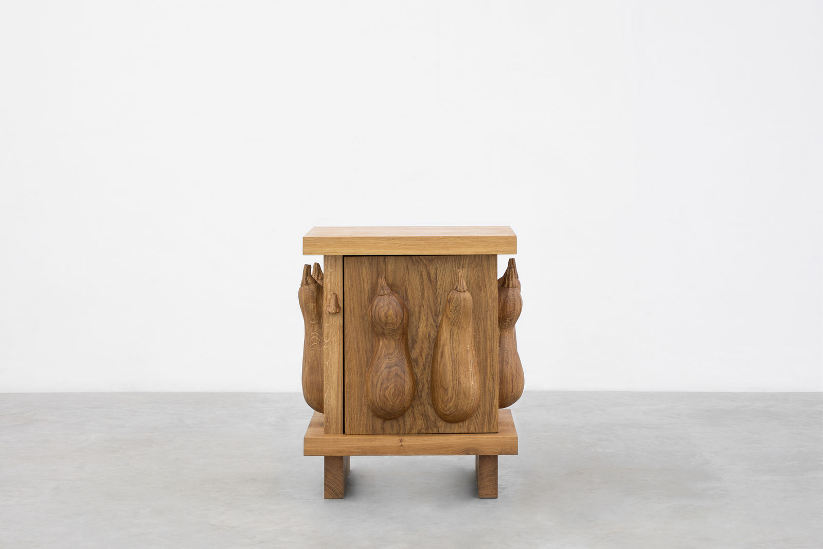 Daniel Dewar & Grégory Gicquel, Oak cabinet with courgettes and snail, 2021