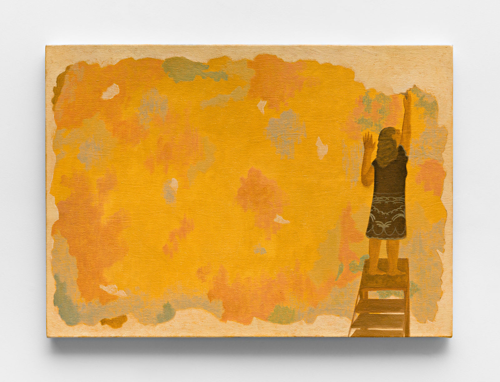 Paula Siebra, Menina descascando uma parede, 2023