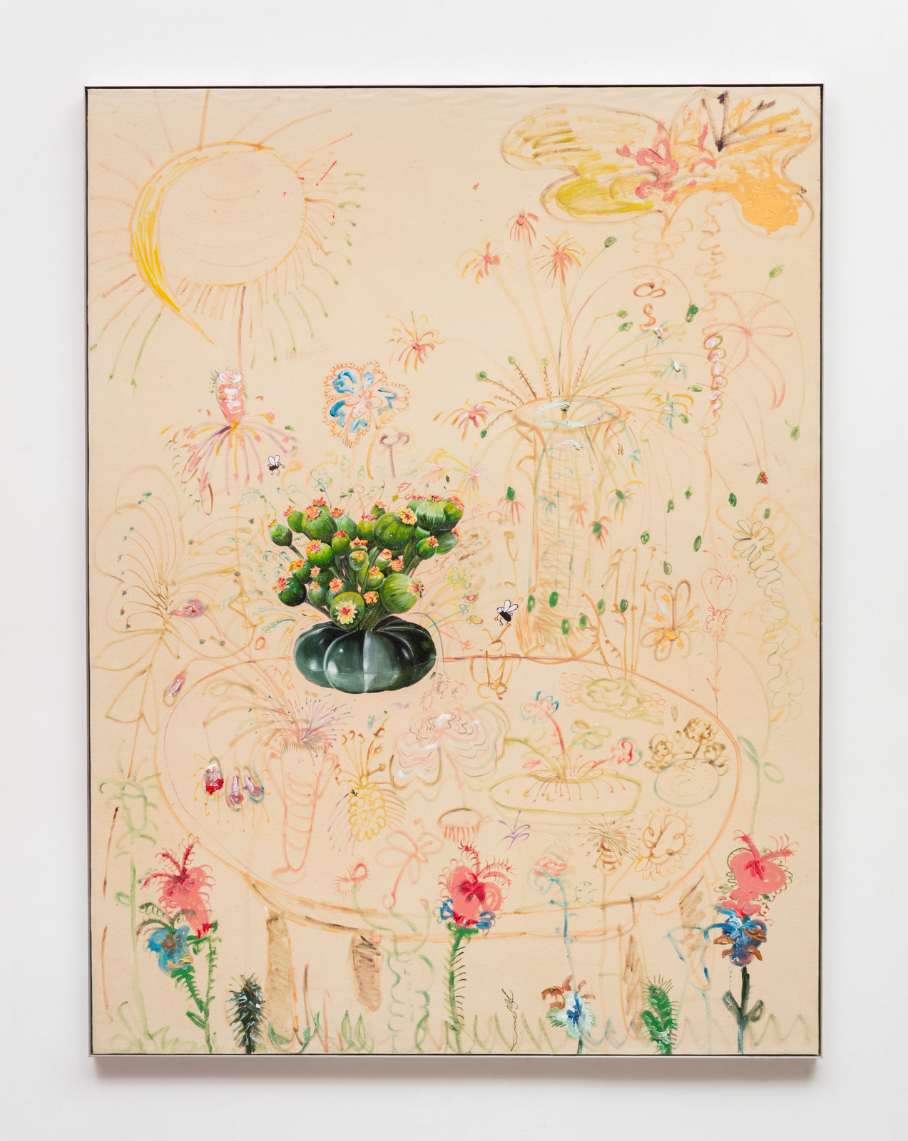 Paulo Nimer Pjota, Cenas de casa (vaso abóbora), 2023