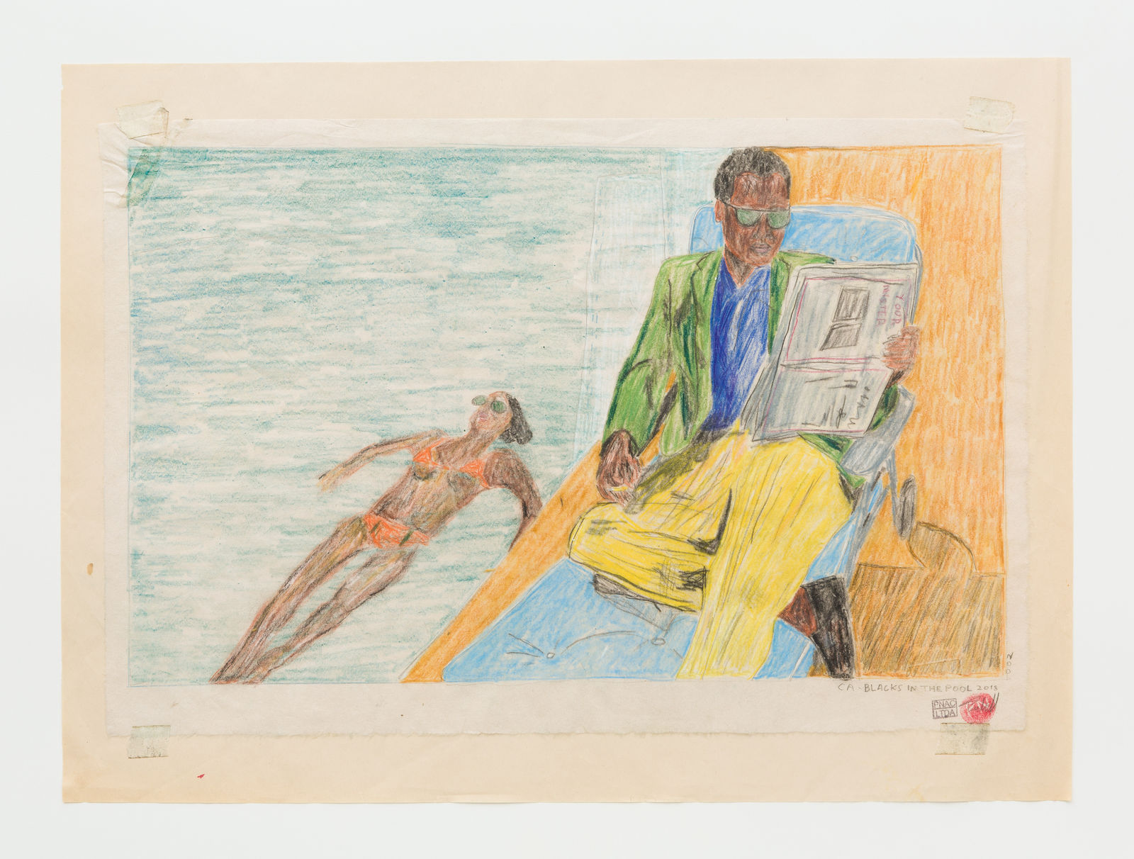 Paulo Nazareth, Blacks in the pool [from the series Blacks in the Pool], 2018