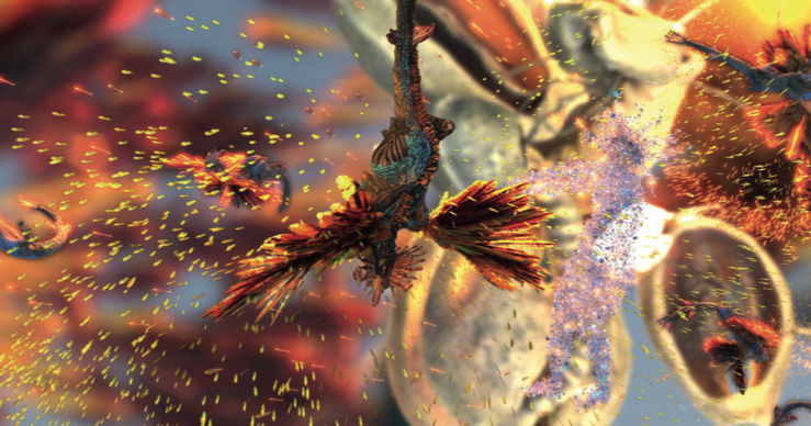 Julien Creuzet, Nos diables rouges, nos dérives commotions : De l’eau du large, ivrogne, de l’eau en étendue, pour se laisser dévorer, Gorgone, une surface pour s’étendre, de l’eau une face, se défendre, miroir. Ne pas croiser nos yeux, nos états vitreux, bien-heureux, nos yeux et nos corps pierres. Être tranchée, reflet lâche, où ruisselle, sang hideux. Princesse éthiopienne dit à l’aide. Voir, le jour, noir de pénombre. Nous nous sommes sentis bleuir, liberté des palabres molaires des paléontologues. Analogue, larmes coagulées dans les rigoles, vieux coquillages. Ciel, la mer est jumelle. Comment croire les deep fake, vigie quand nos langues sont des peer to peer, à n’en plus finir. Louange sous ciel noir, méduse n’est plus dans le rhizome des météores. (Ceto, Keto, Galliformes), 2025