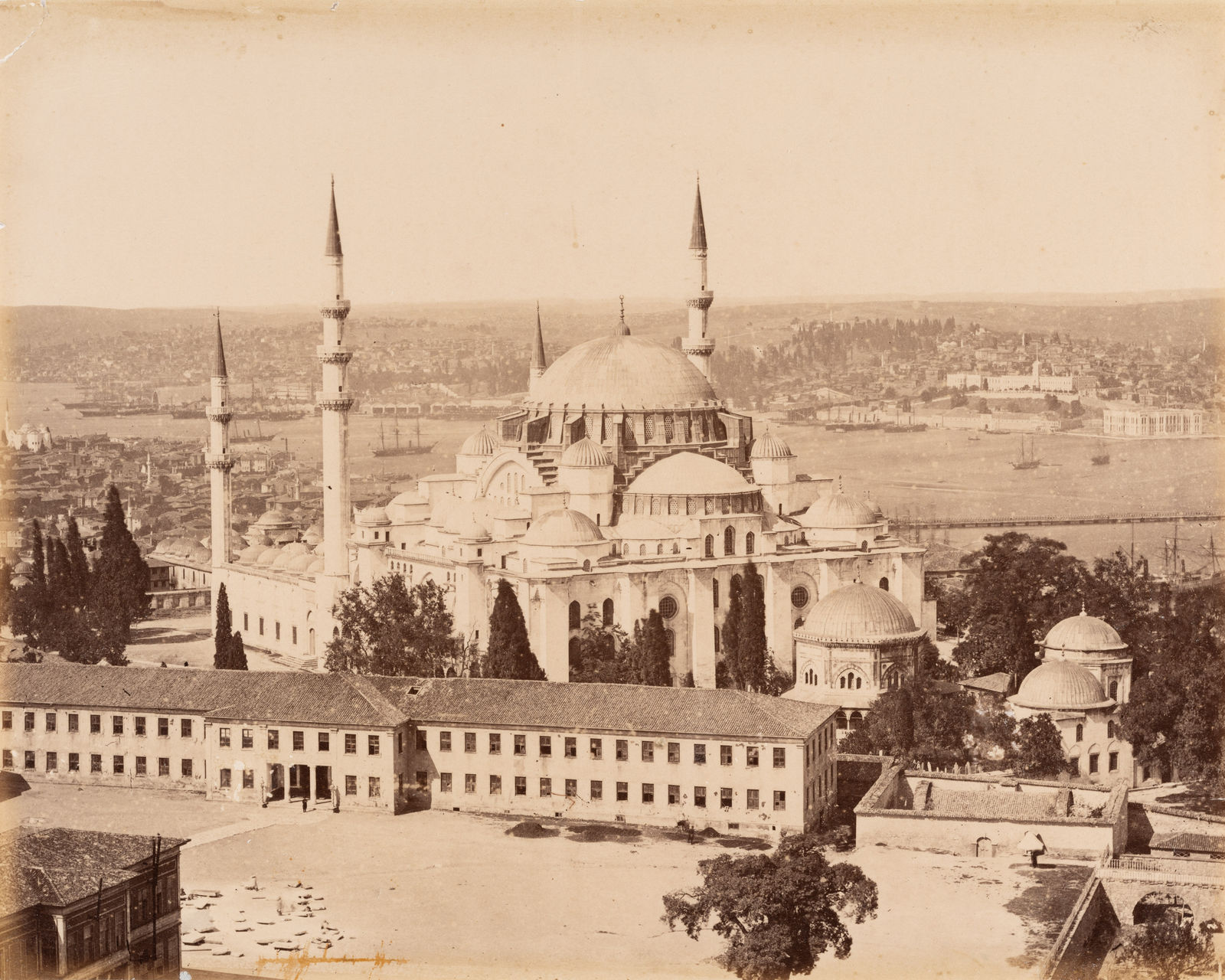 Pascal Sébah (attr.), The Süleymaniye Mosque, from the Beyazıt (Seraskerat) Tower