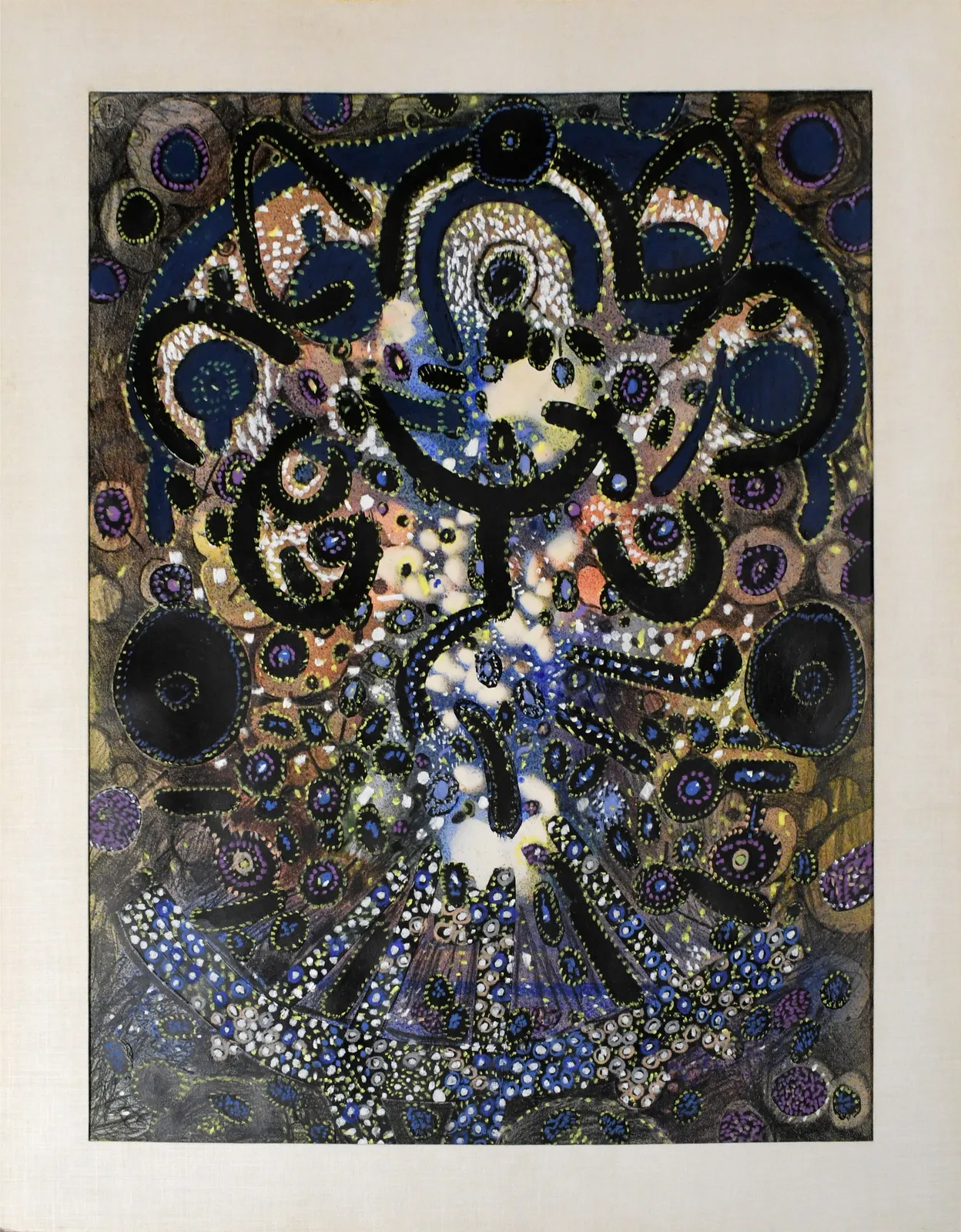 Lee Mullican, Untitled Blue, c. 1960