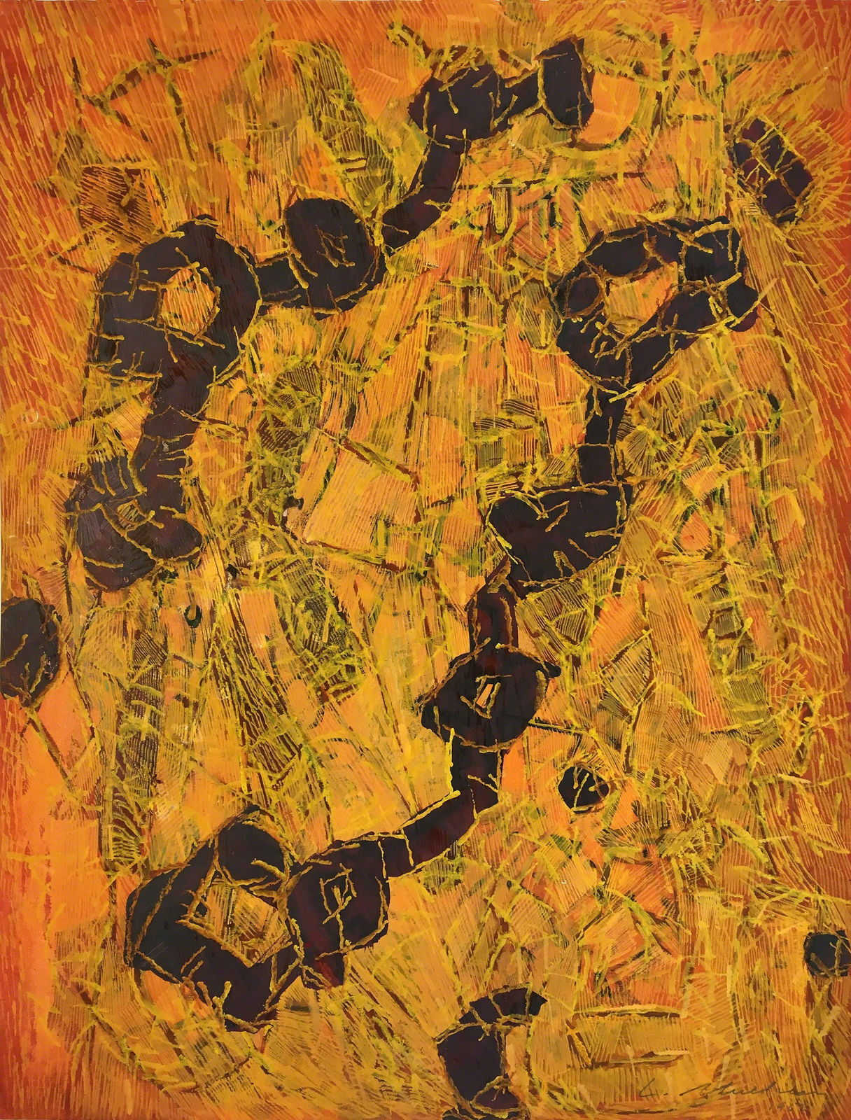 Lee Mullican, Abstraction, 1962