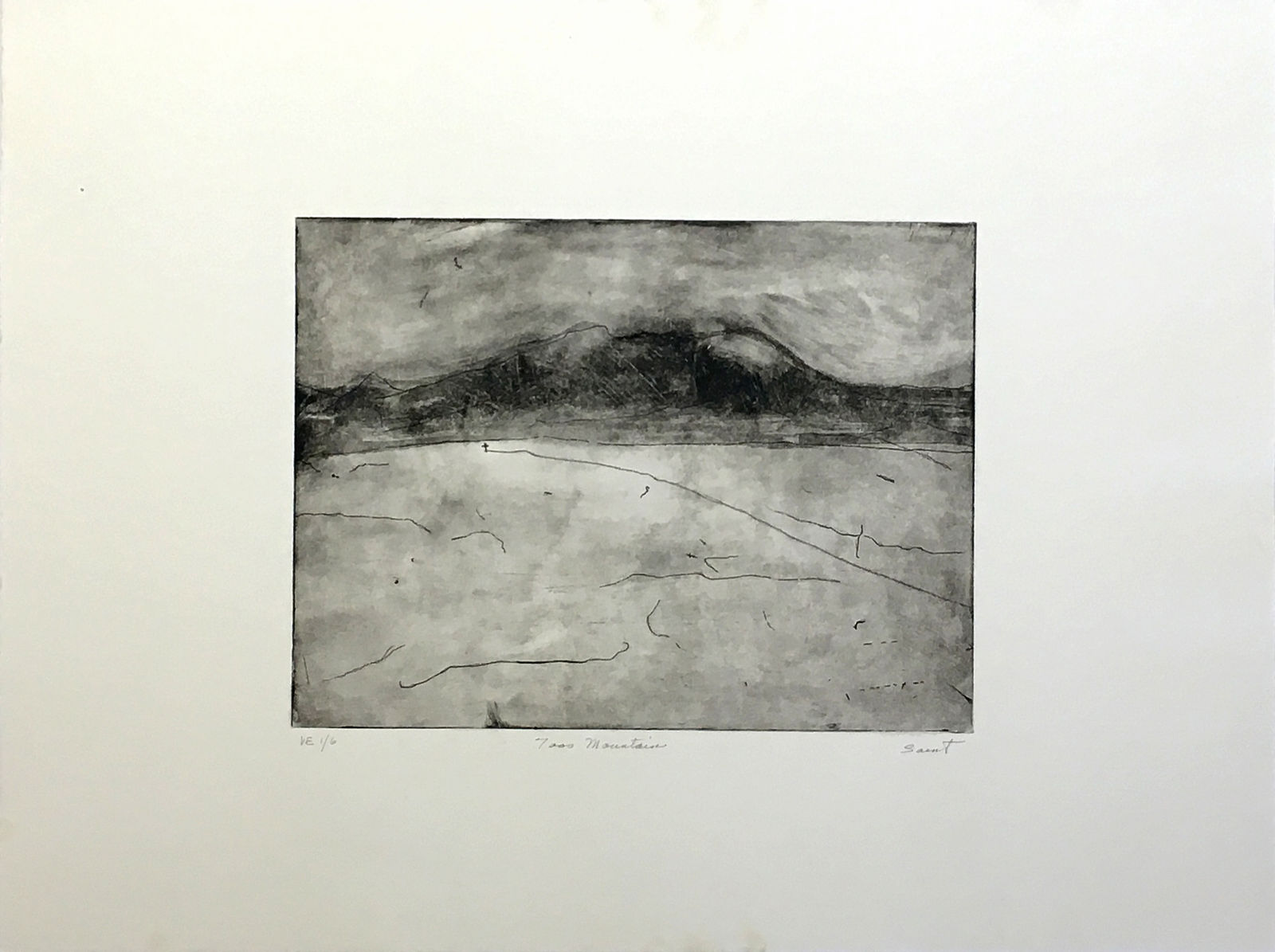 Ann Saint John Hawley, Taos Mountain (b&w)