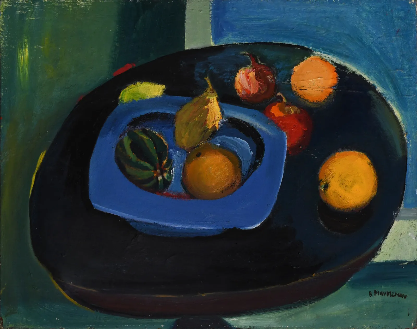 Beatrice Mandelman, Untitled Still Life with Blue Bowl, ca. 1945
