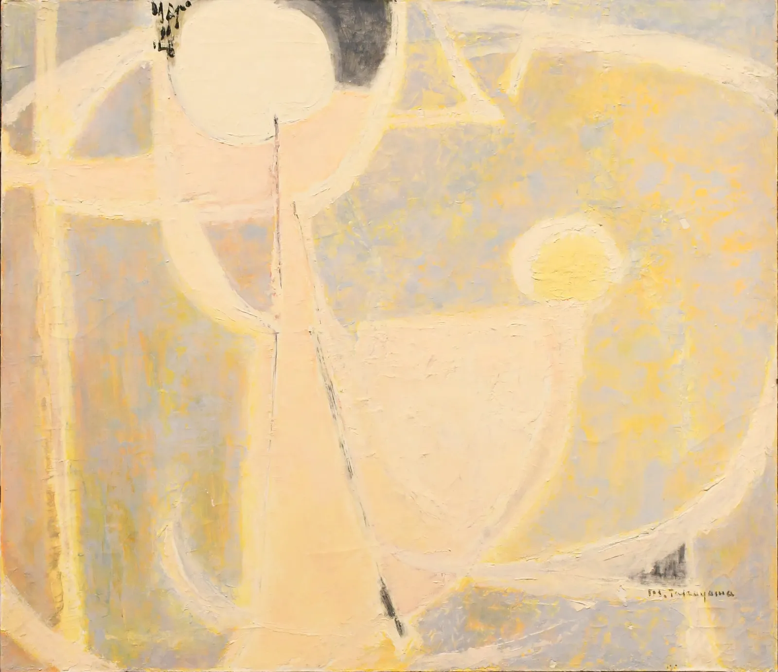 abstract oil painting by Michio Takayama