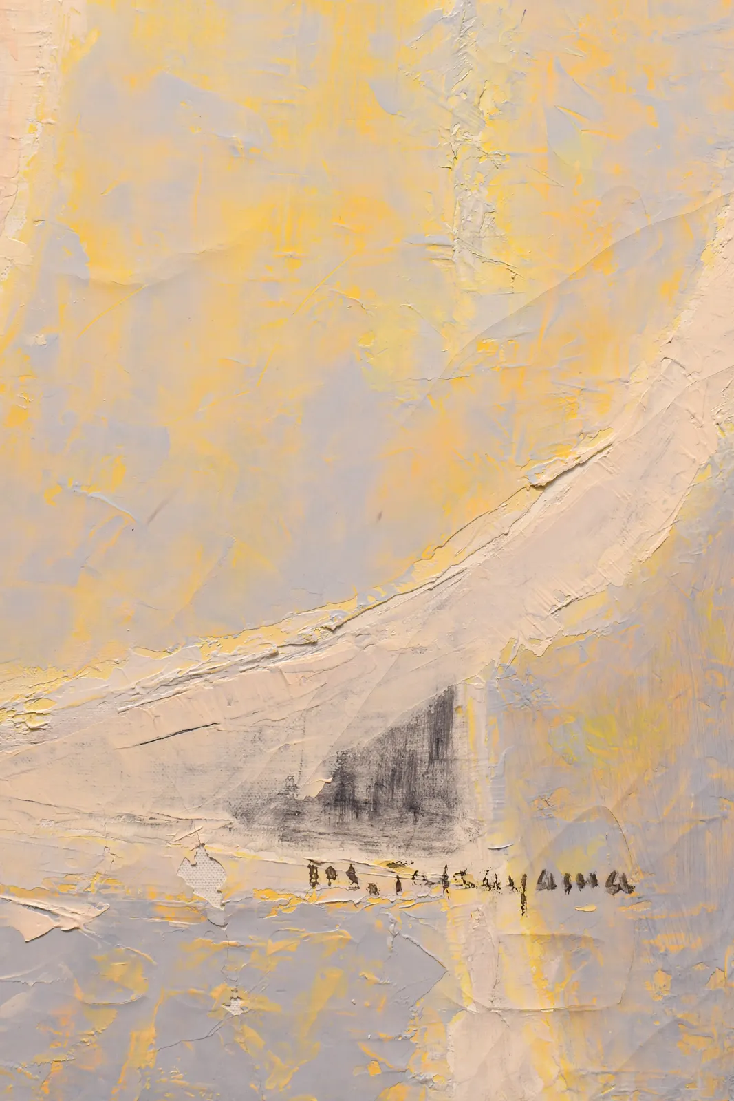 abstract oil painting by Michio Takayama