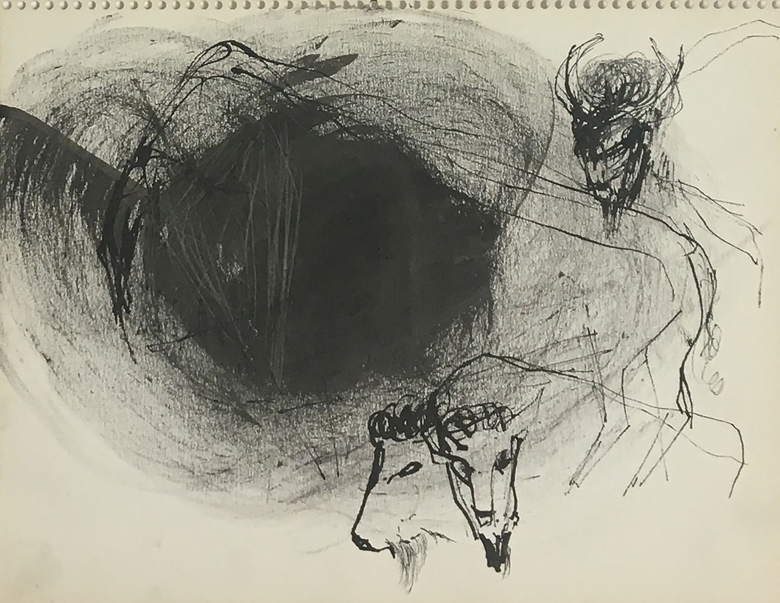Michio Takayama, Bull Drawing