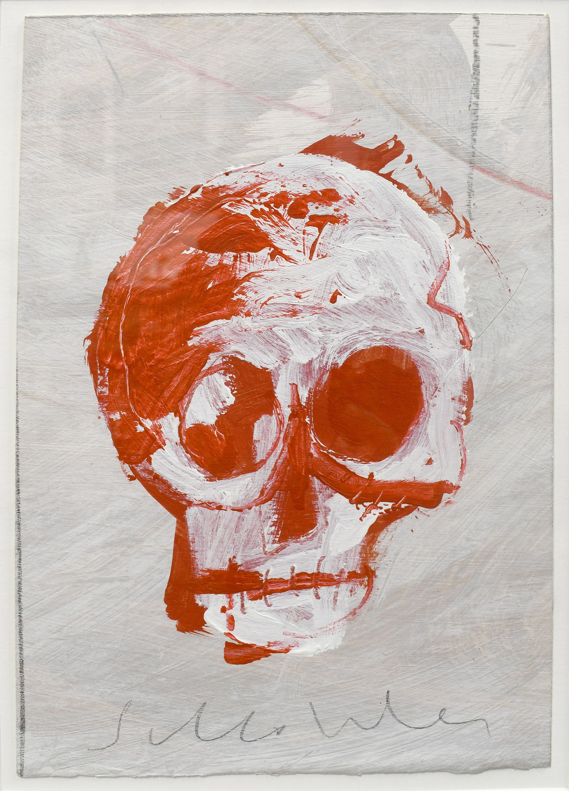 Fritz Scholder, Red Skull, 2000