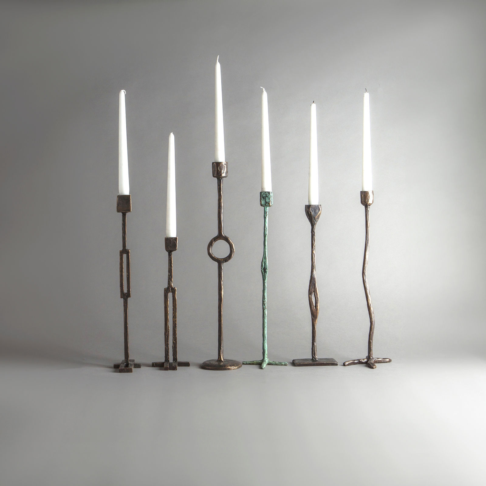 Jean Grisoni, Series of 6 Candleholders