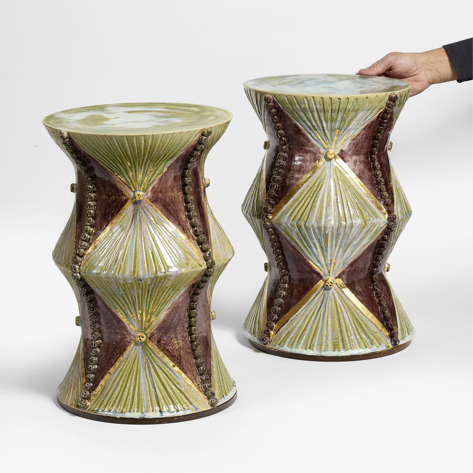 Géraldine Cornette de Saint Cyr, Pair of Auratus Stools, 2025