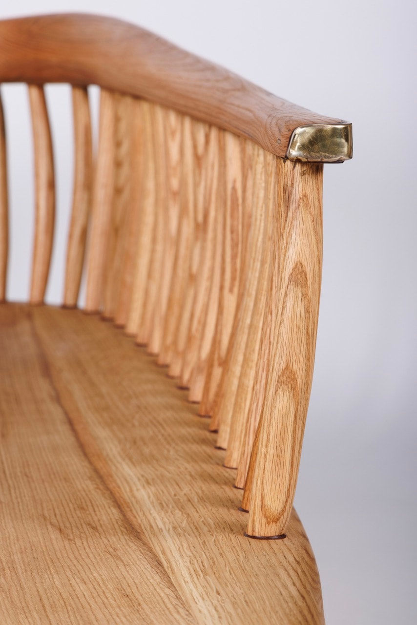 Valentin Loellmann, Brass and Oak Lounge Chair, 2019