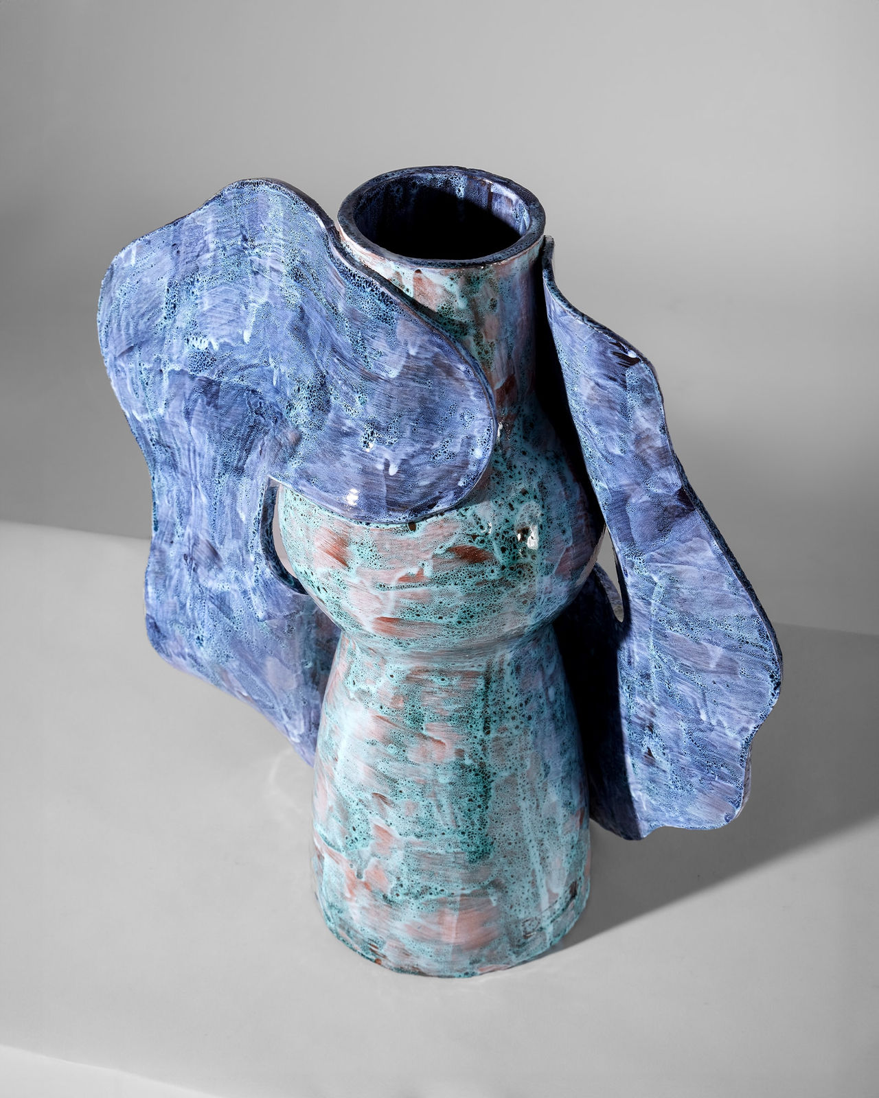 Alice Gavalet, Untitled (Blue Ribbon Vase), 2024
