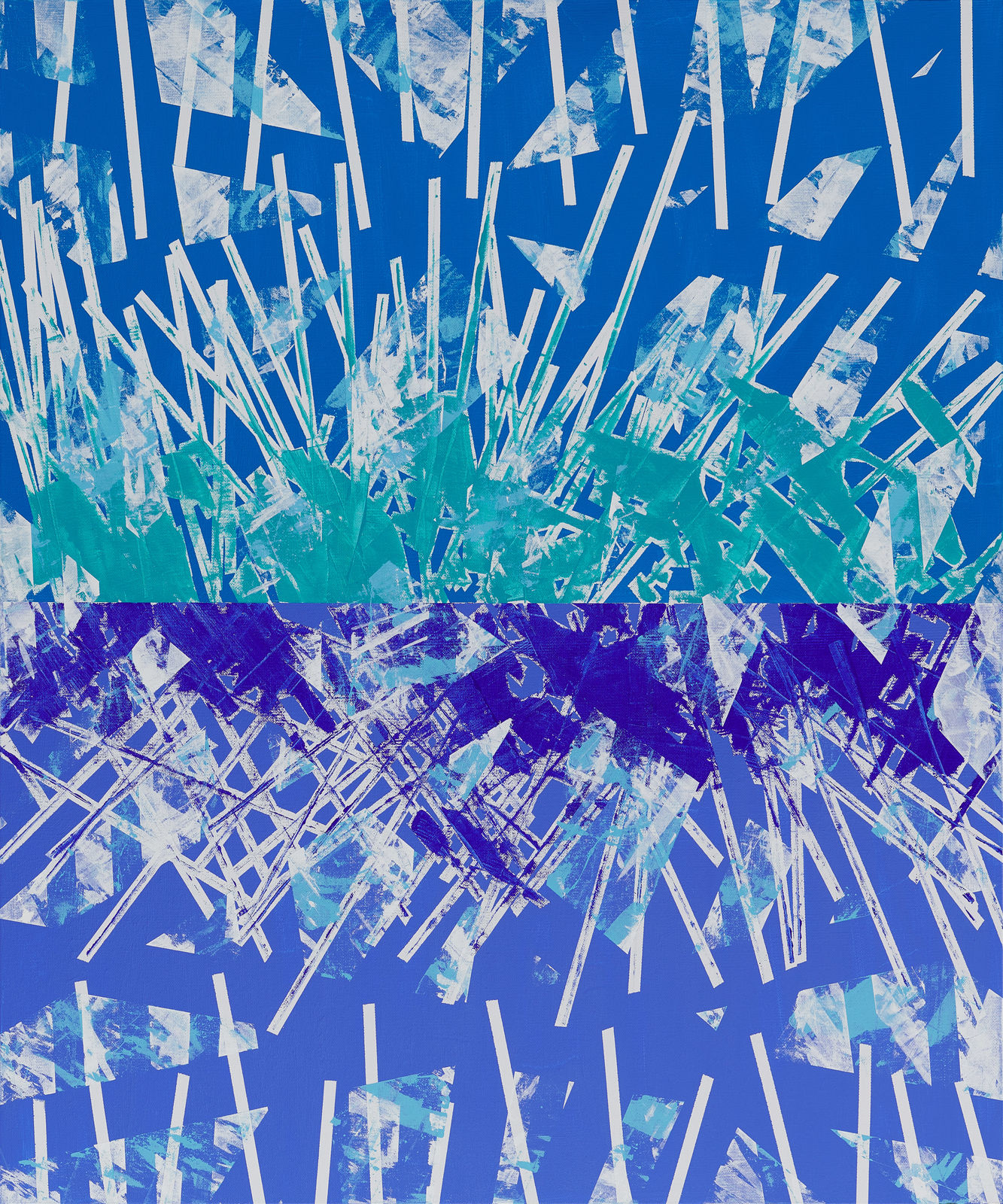 Qian Wu 吳謙, Blue 2022-31 Groove《藍 2022-31 律動》, 2022