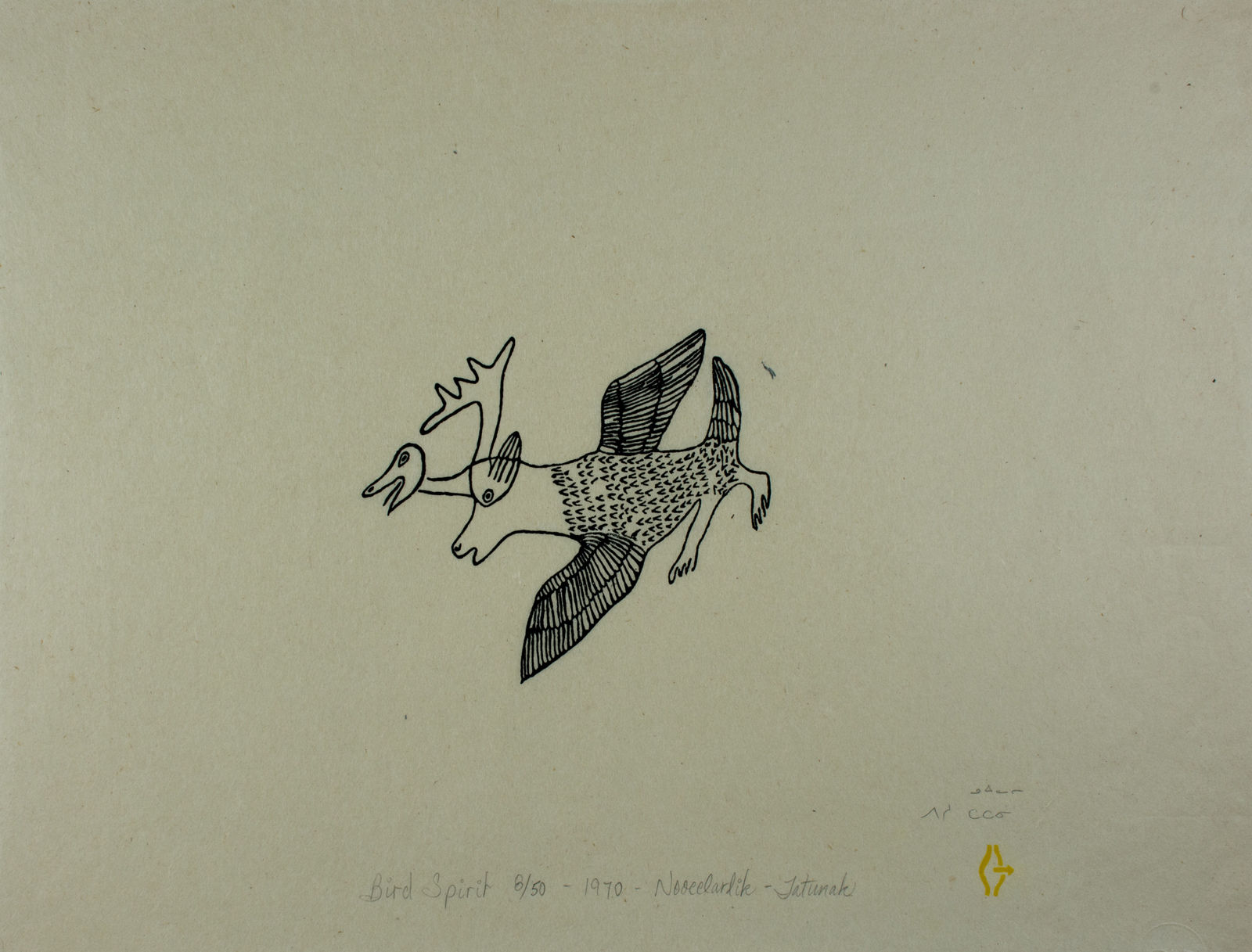 Josiah Nuilaalik, Bird Spirit, 1970