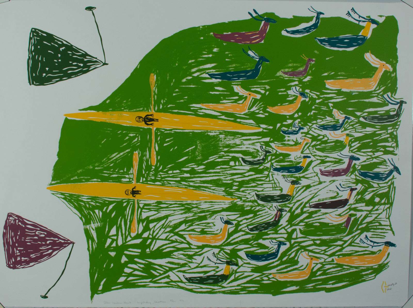 Luke Anguhadluq, The Caribou Hunt, 1976