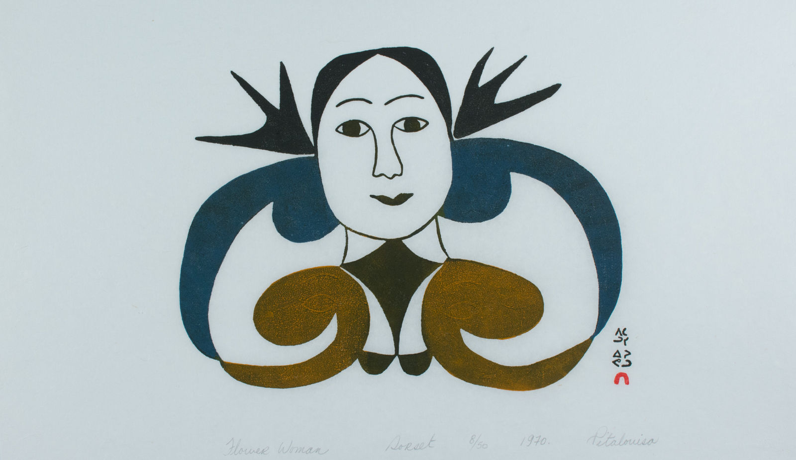 Pitaloosie Saila, Flower Woman, 1970